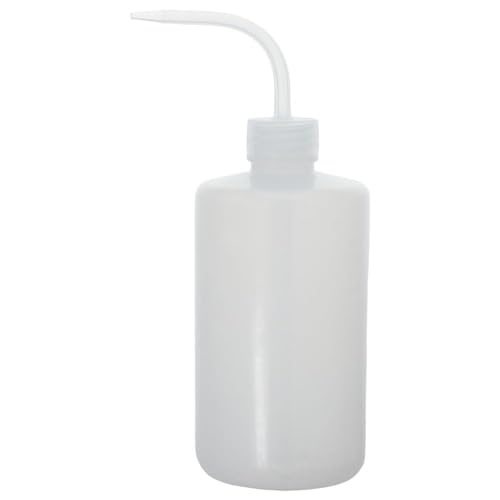 SHUATI 3Pcs Tattoo Bottle, 150/250/500ml Portable Plastic Wash Bottles, 5.1/8.5/17oz Lab Squeeze Bottle for Wash Tattoo, Watering Irrigation, White