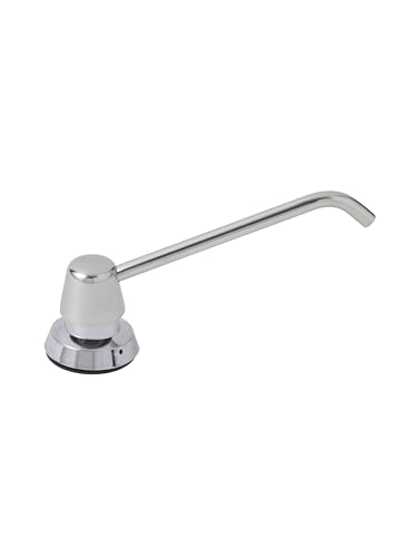 Bobrick Commercial Liquid Soap Dispenser 34 fl oz Capacity, Counter-Mounted, Polished Chrome, Manual Top-Fill, Vandal-Resistant Shatter-Proof Design 6-Inch Spout Durable Stainless Steel Construction (Model B-8226)
