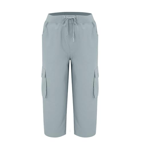 Capri Pants for Women Plus Size Cargo Capris Summer Crop Pants with Pockets Petite Casual Hiking Travel Ladies Joggers3