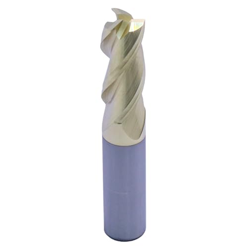 Image of BestParts 1 /2 inch 3 Flute Solid Carbide End Mill for Aluminum - ZrN Coated | 37 Degree Helix, 1 /2 inch Cutting Diameter, 1 /2 inch Shank Diameter, 1-1 /4 inch Length of Cut, 3 inch Overall Length, Square End