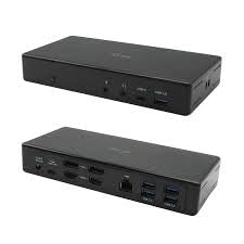 Station d'accueil USB-C triple écran 4K en aluminium brossé