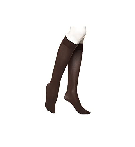 HUE Women's Soft Opaque Knee High 5304 2 Espresso
