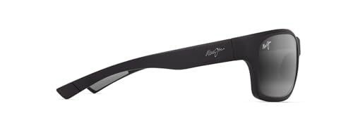 Maui Jim Men's Ano NUI Rectangle Sunglasses, Matte Black/Neutral Grey Polarized, Large3