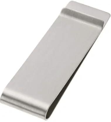 Quikprof Silver Stainless Steel & Money Clip for Men | Slim Card & Cash Holder | Minimalist Wallet Alternative |Long Silver Money Clip-image-7