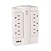 RCA PSWTS6F Wall Tap Surge Protector with 6 Swivel Outlets,White