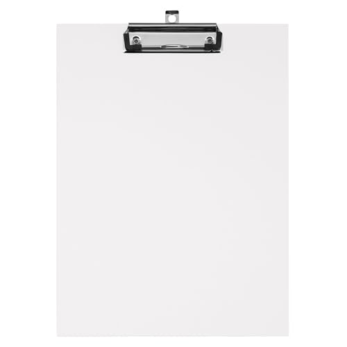 Original Falken Umwelt-Klemmbrett Öko. Made in Germany. Mit stabilem Pappkern und farbigem Papierbezug außen für DIN A4 weiß Blauer Engel ideal für Inventur und Lagerwirtschaft