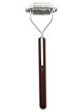 Mars Coat King Original Dematting Undercoat Grooming Rake Stripper Tool For Dogs And Cats, Stainless Steel with Wooden Handle, Made In Germany, 26-Blade