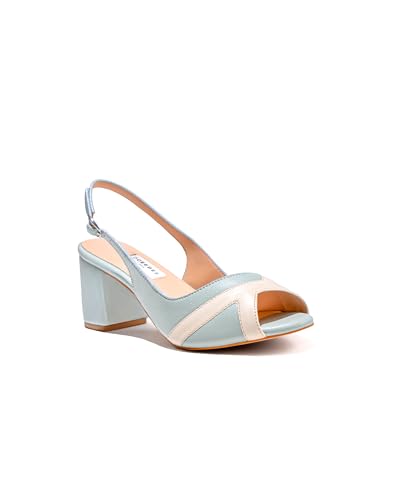 Image of OCEEDEE Alice Women's 2.5 Inches Peep Toe Heel with Adjustable Buckle Slingback | Comfortable for Casual, Office & Semi-Formal Wear