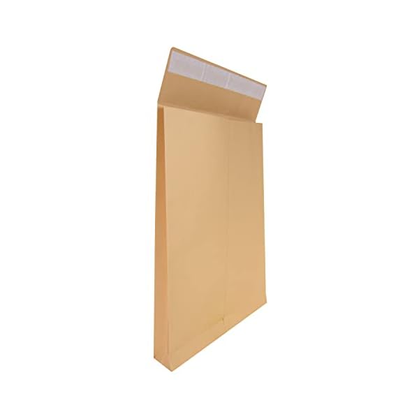 Idena 346096 - Faltentasche haftklebend ohne Fenster, DIN B4, 150 g/m², 4 cm Boden, 10 Stück, 250 x 353 x 40 mm, natron… – Bild 6