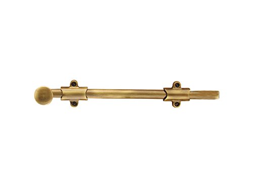 Emtek 8513 18" Solid Brass Surface Bolt with Strikes and Screws, French Antique