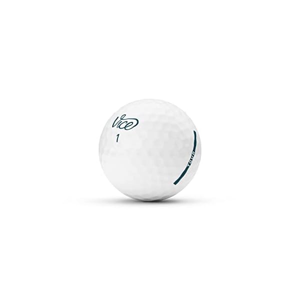 Vice Golf Tour White 2021 | 12 Golf Bälle | Eigenschaften: Exzellenter Spin im kurzen Spiel, gerade Flugbahn, weiches Schlaggefühl | Profil: Für Gelegenheitsgolfer