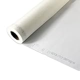 TIANIUSEEN A Roll of 40 Yards Long 160M(64T) Screen Fabric Silk Screen Mesh Screen Printing Mesh Fabric Width 50 Inches Wide White
