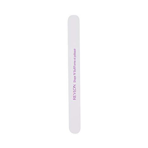Revlon Shape 'N' Buff Nail Buffer Block, All-in-One Manicure Tool for Shaping & Shining Natural Fingernails, 1 Count