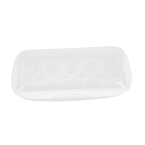 DOITOOL 4 Piezas Caja para Huevos Plástica Transparente con Tapa Organizador de Huecos para Refrigerador Almacenamiento Seguro para Huevos y Frutas Pequeñas para Cocina y Congelador