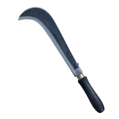 QATHAAL Handmade Traditional South Indian Kitchen Knife for Cutting Vegetables & Fruits | Medium Size Iron Knife |Made of Strong Suspension Leaf| (8-Inch Blade) mangalore Billhook