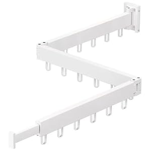 Mohuied Klappbarer Wand-Wäscheständer Weiß 1 Rod