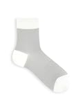 【Tabio MEN】ライトメッシュブロックショート丈ソックス 25.0～27.0cm 日本製 柄ソックス ホワイトグレー