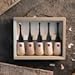Flexcut Wood Carving Tools Beginners Palm Set of 5, FR310 Ash Hardwood Handles,1095 High Carbon Steel Blades, Box Included | Made in the U.S.A.