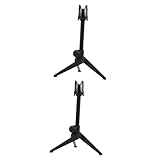 ifundom 2stücke Liftbarer Mikrofonständer Dreieck Tischmikrofonhalter Für Musikveranstaltungen Schwarz Kunststoff Verstellbar Stabil Und Leicht Für Online-meetings Gesang Und Aufnahme