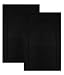 Cotton Craft 2 Pack Bath Mat - Black - 100% Ringspun Cotton Tub Mat 21x34 - Oversized 21x34 Heavy Weight 1000 Grams - 2 Ply Construction - High Absorbent - Soft Underfoot Easy Care Machine Wash