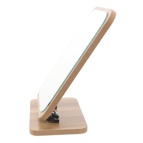 Miroir maquillage pivotant pour table de bureau en bois