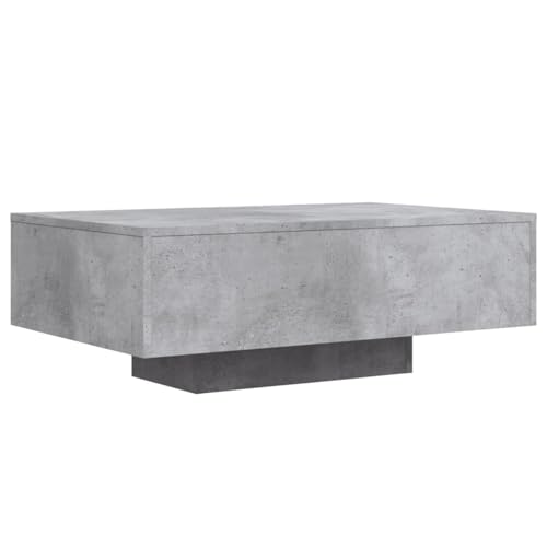 Table basse rétro gris béton avec LED : sublimez l'atmosphère de votre intérieur