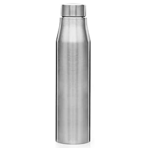 Signoraware Hunt Single Walled Stainless Steel Fridge Water Bottle, 500 ml, Silver,Set of 1