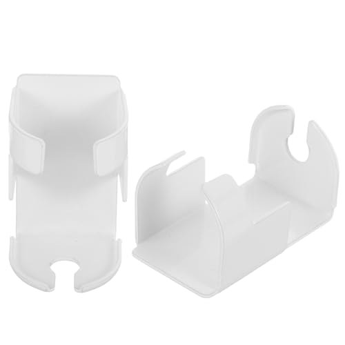 GOOHOCHY 2個 歯ブラシホルダー 調節可能な歯磨き粉ホルダー 洗顔料壁掛けホルダー 歯ブラシ電動 bathroom organizer 歯ブラシスタンド 歯ブラシウォールホルダー 金属 白い