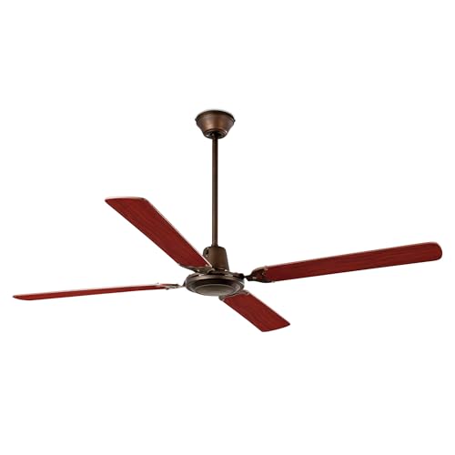FARO BARCELONA 33111   MALVINAS Ventilador de techo sin luz, acero inyectado y palas de madera ply
