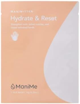 MANIME ManiMitten Hand Mask | Hydrating Skin Care Mask for Dry, Dull Skin | For Stronger Nails, Softer Cuticles, & Moisturized Skin | At-Home Spa Treatment Skin Care made with Shea Butter (1 pair)