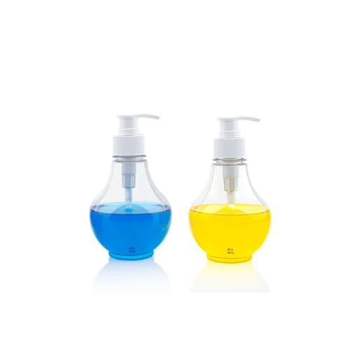 Image of (Pack of 2) Soap Dispenser for Kitchen Sink Bathroom Wash Basin | Plastic Lamp Design Soap Pump Dispenser | Dish Soap Liquid Dispenser for Countertop Kitchen & Bathroom 150 Ml