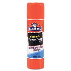 Elmer's Washable School Glue Stick, Disappearing Purple, 0.77 oz, Pack of 12