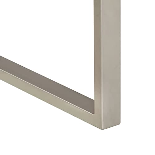 Yeziyiyfob 70.9" Dining Table Rectangular Solid Wood Top With Steel Legs Metal Frame Silver Industrial And Rustic Style For Kitchen Meal, Dining Room Or Living Room 70.9"X35.4"X29.9" Solid Acacia Wood #TOP5