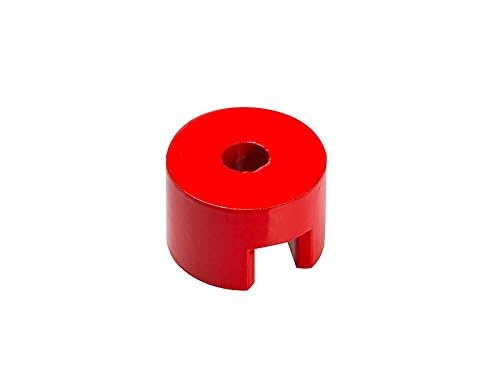 5 x Aimant à Bouton AlNiCo Rond Ø 13 mm, peint en rouge - Température maximale de fonctionnement 180°C - Force 0,7 kg - 5 pièces - Aimants industriels AlNiCo