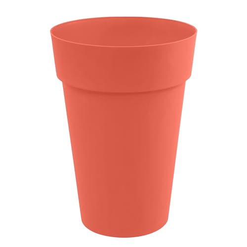EDA - Pot de Fleur Vase Haut Toscane Ø 46 cm - 67 L - Intérieur & Extérieur - Zone de rétention d'eau pour Limiter l'Arrosage - Plastique Recyclé - Ø 46...