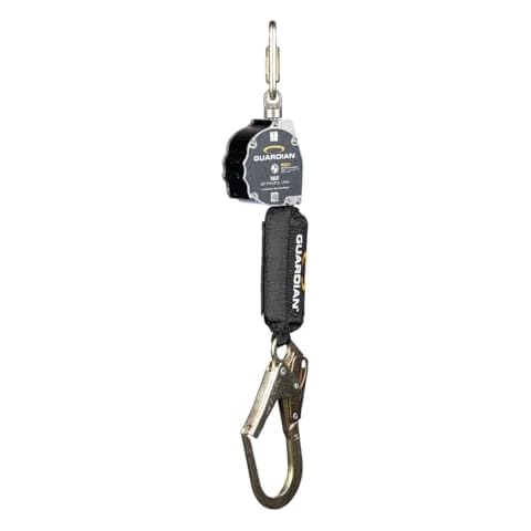 Guardian Fall Protection 10901 Halo Web SRL – 11 ft. Nylon Webbing with Carbineer, Swivel Top, Steel Rebar Hook Cover