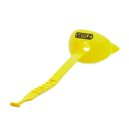 Battle Oxygen Lip Protector Mouth Guard with Connected Strap, Football and Sports Gear, Maximum Oxygen Supply, Mouthpiece Fits With or Without Braces - One Size, Neon Yellow