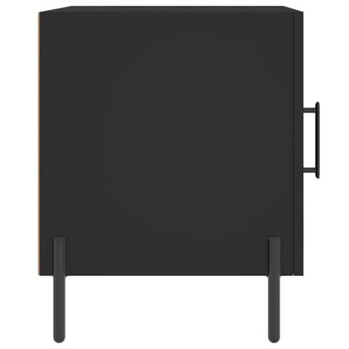 Table de Chevet Noire compacte 40x40cm pour petits espaces - 8
