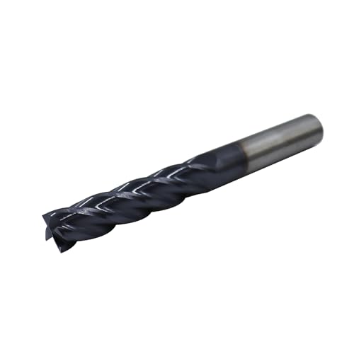 Image of 7 /16in Solid Carbide Long End Mill,4 Flutes,30 Degree Helix,AlTiN Coated Bits Tool for Medium Hardness Steel, Brass, Iron