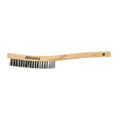 Allway WBC319 Wire Brush, Wood Handle, 3 x 19 Rows - Quantity 6
