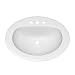 PROFLO PF20174WH 20-1/2" Self Rimming (Drop-In) Oval Bathroom Sink - 3 Holes Drilled