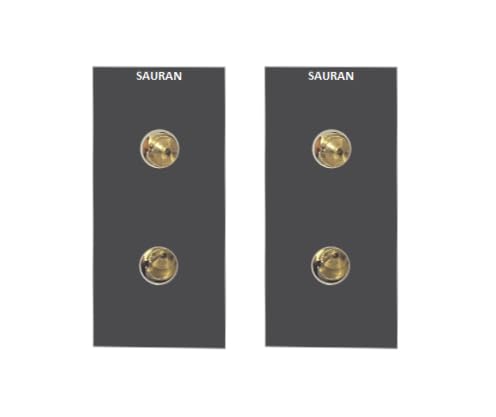 SAURAN Electrical Switch, Basic Power Control Device 6A 2 Pin Socket Modular Black (2)