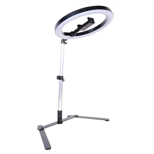 Anneau lumineux LED dimmable avec support téléphone pour selfie et streaming
