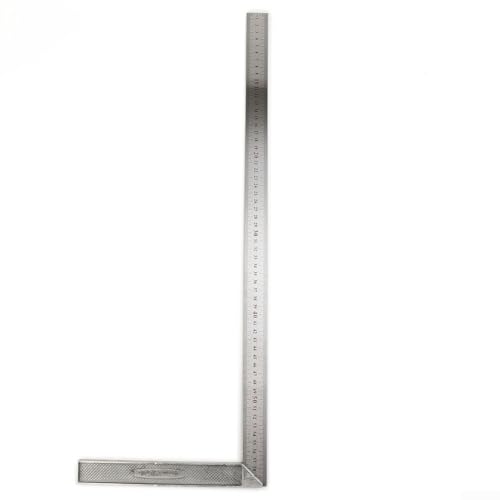 Springwillfly Carpenter Square Ruler L-Shape Aluminum Measuring Tool Construction Layout Guide Workshop Angle Square(600mm)