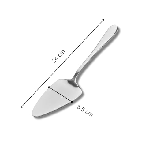 Tala Performance Stainless Steel Cake Server, Serrated Edge for Cutting & Serving Cakes, Pies & Tarts, Premium Mirror Polish Finish, Dishwasher Safe, Metallic Silver