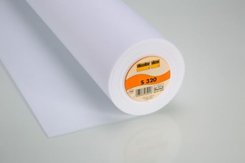 Vilene S320 - Entretela suave y flexible para planchar, color blanco, por metro