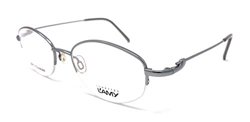 Lunettes de vue femme L'Amy TYLISE Bleu ciel monture titane forme ovale 52