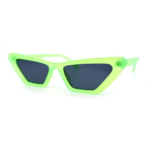 Womens Neon Pop Color 80s Squared Cat Eye Sunglasses4