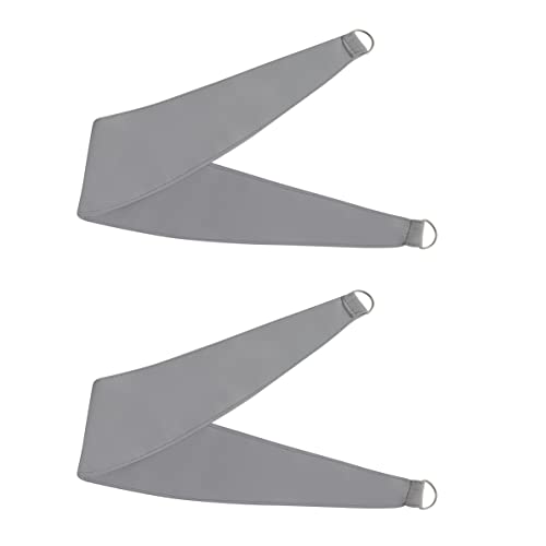 Image of Bujasso Grey Blackout Curtains with Sheer Overlay Double Layer 54Wx90Lx2