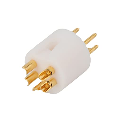 ASYWISH Turnlabe 5pins M DIN Gold Plated Connector Plug Turntable Tonearm 5pin Male DIN Connector for REGA Linn ROKSAN Project Male 5 Pin Connector